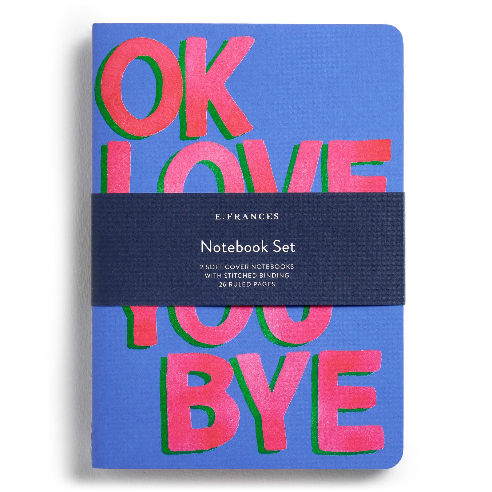 OkLoveYouBye Set of Two Stitched Notebooks
