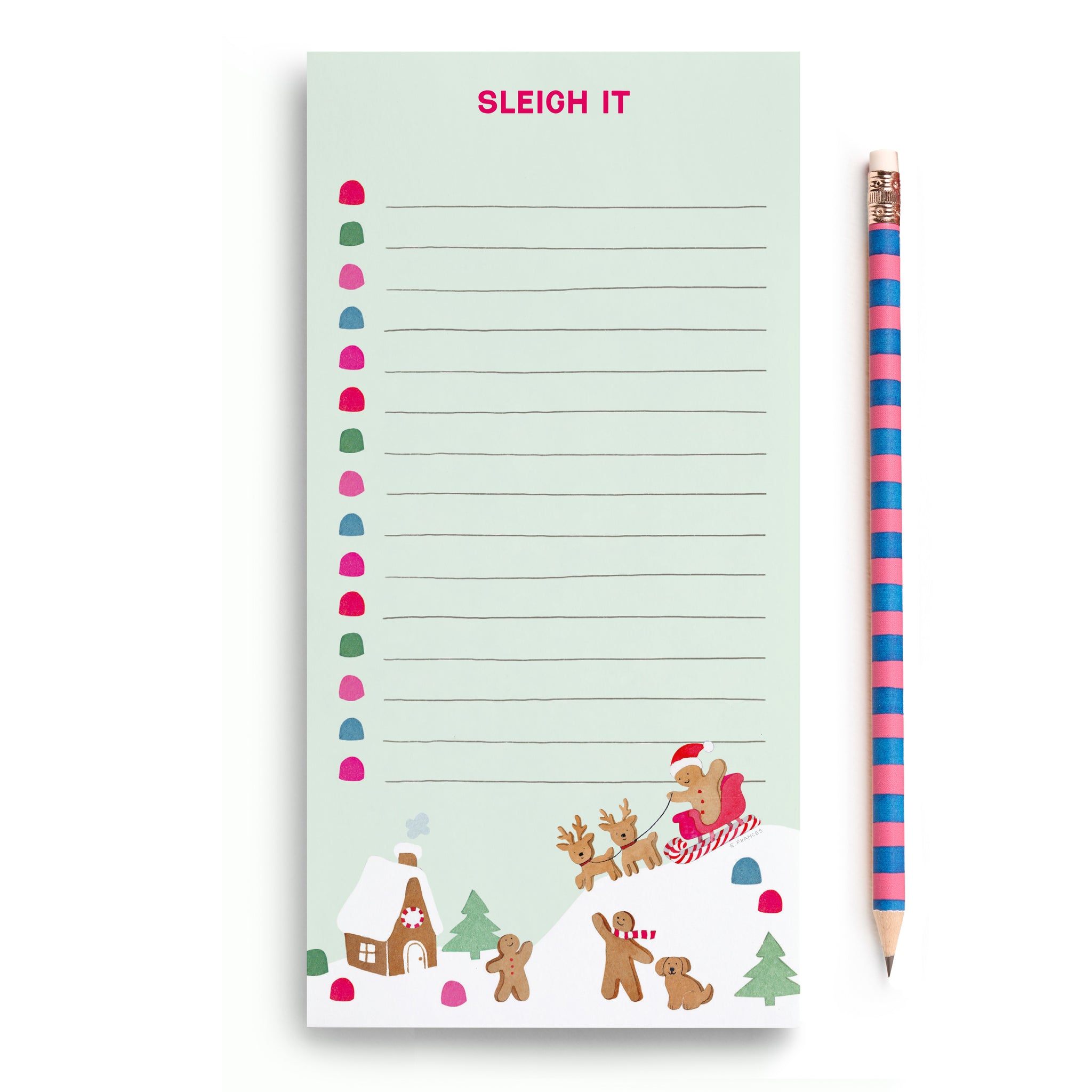 Sleigh It Gingerbread Market Notepad
