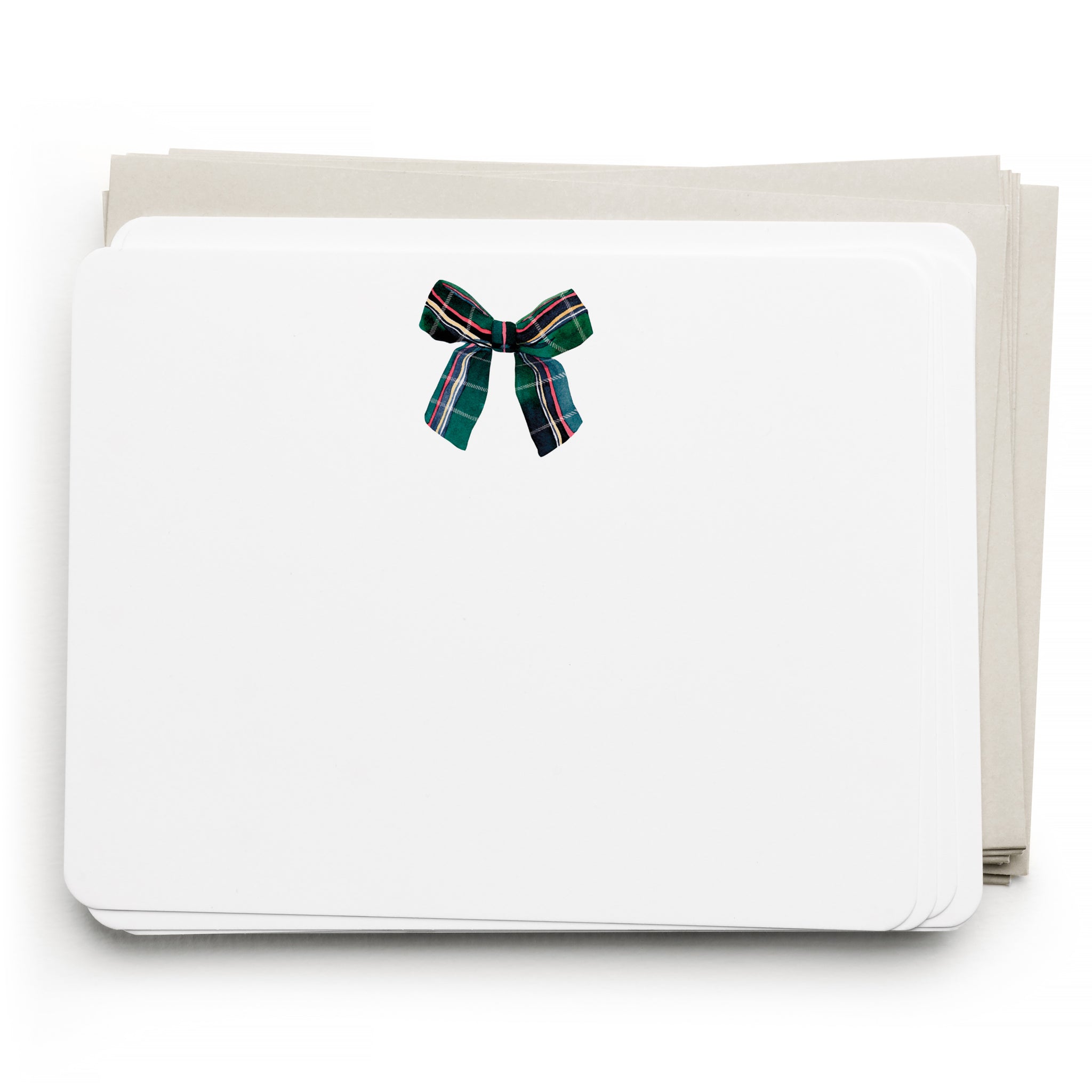 Plaid Bow Flat Note Set