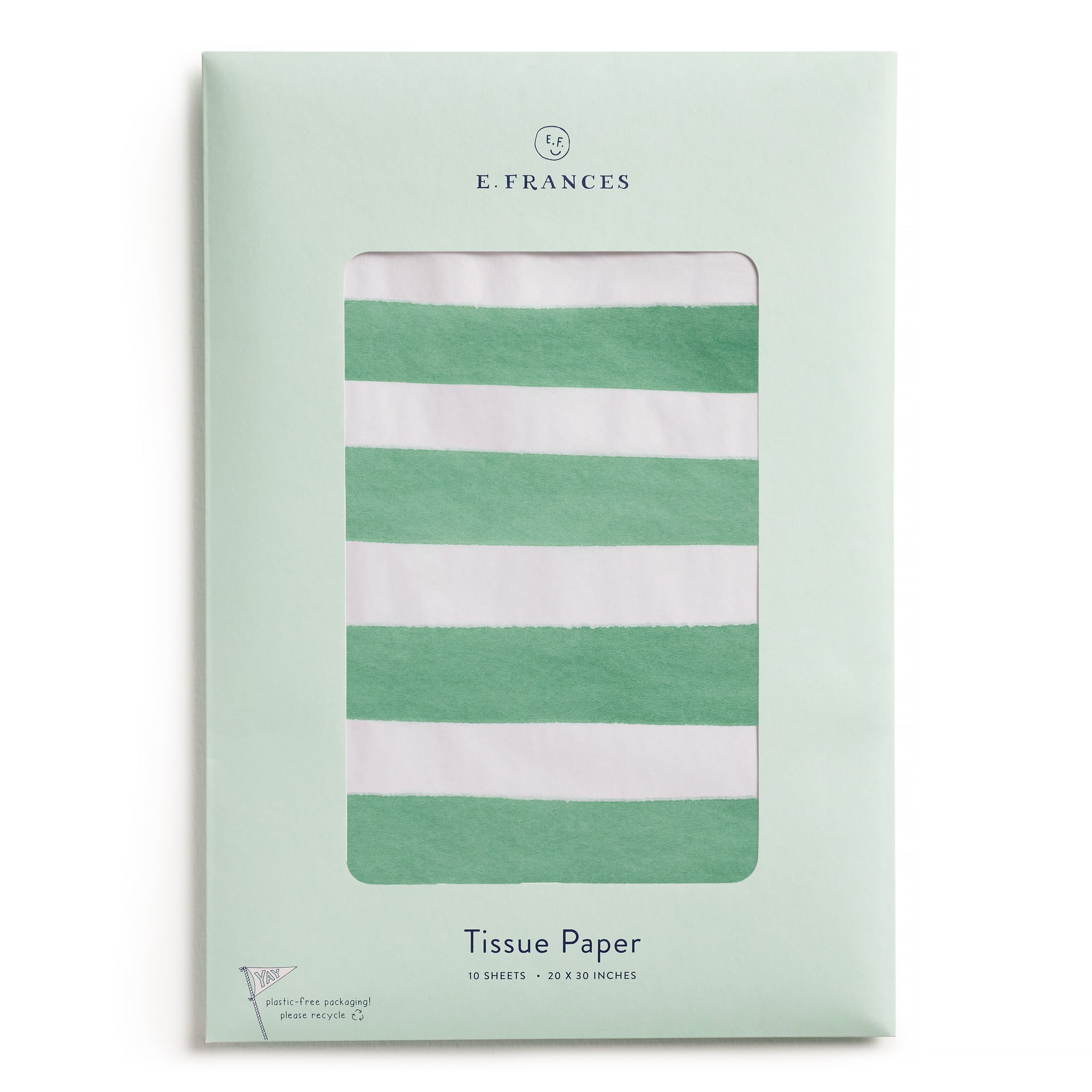 Green Stripe Tissue Paper