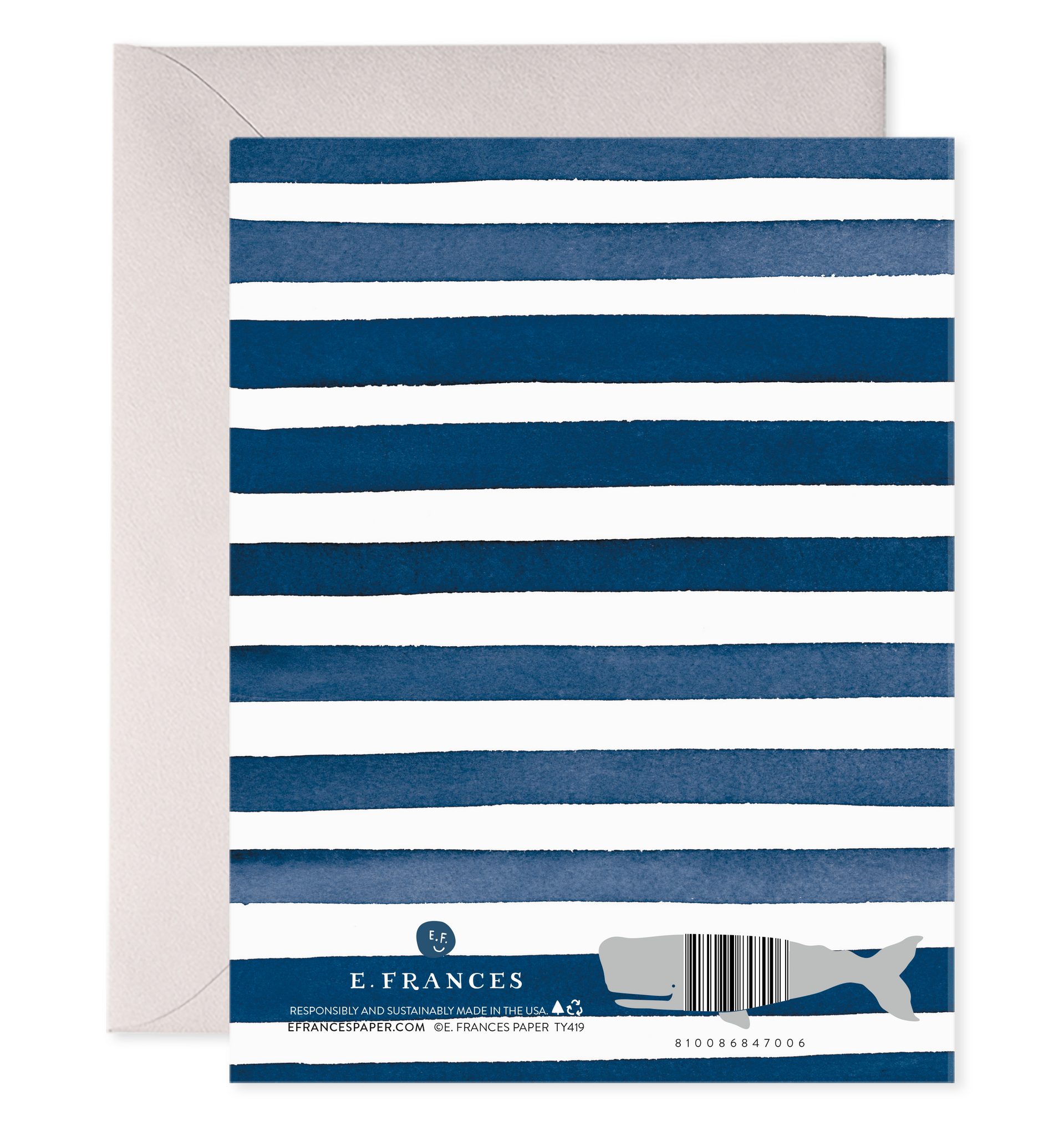 Navy Stripes Thank You
