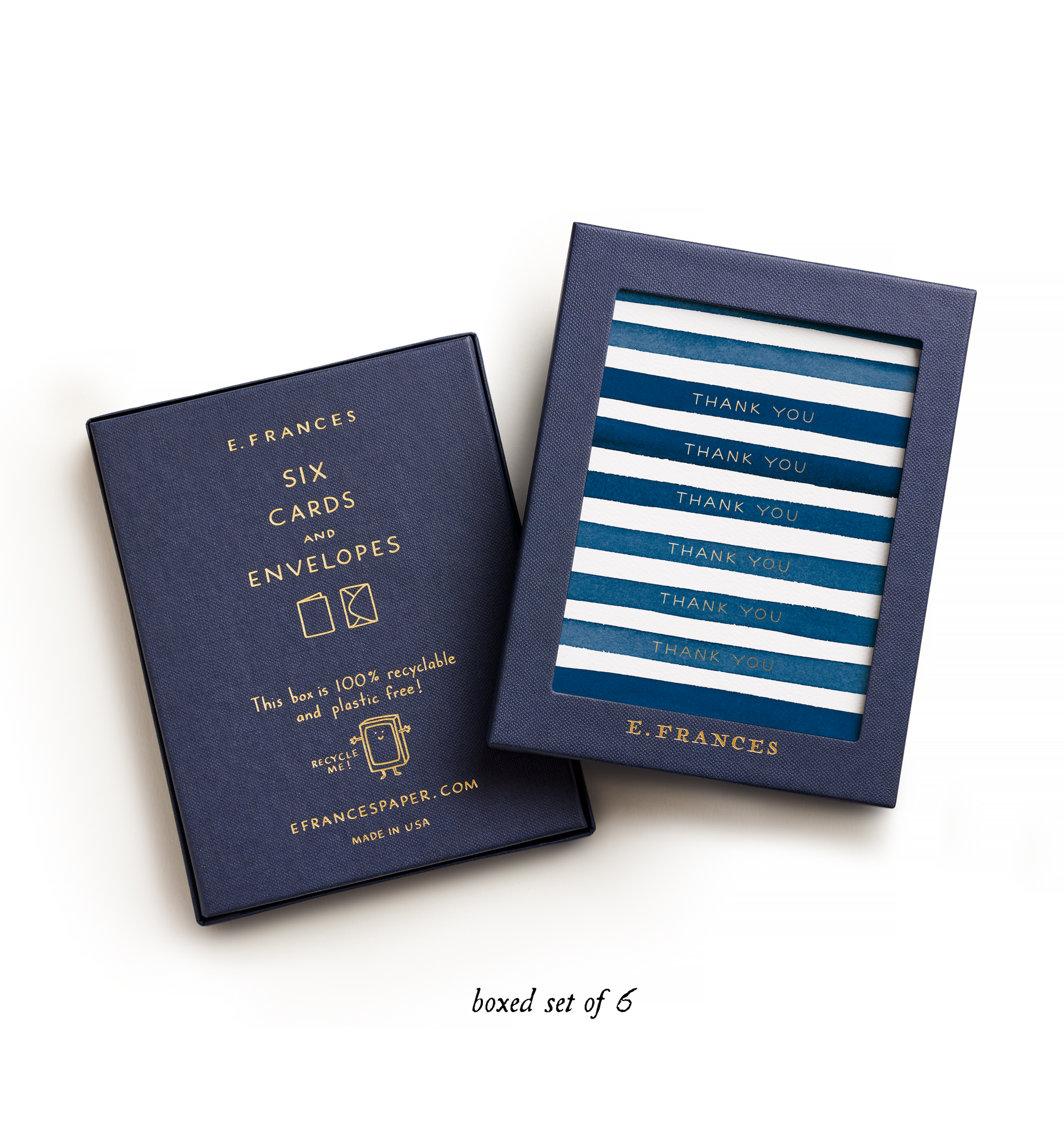 Navy Stripes Thank You