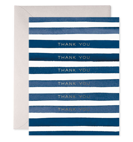 Navy Stripes Thank You