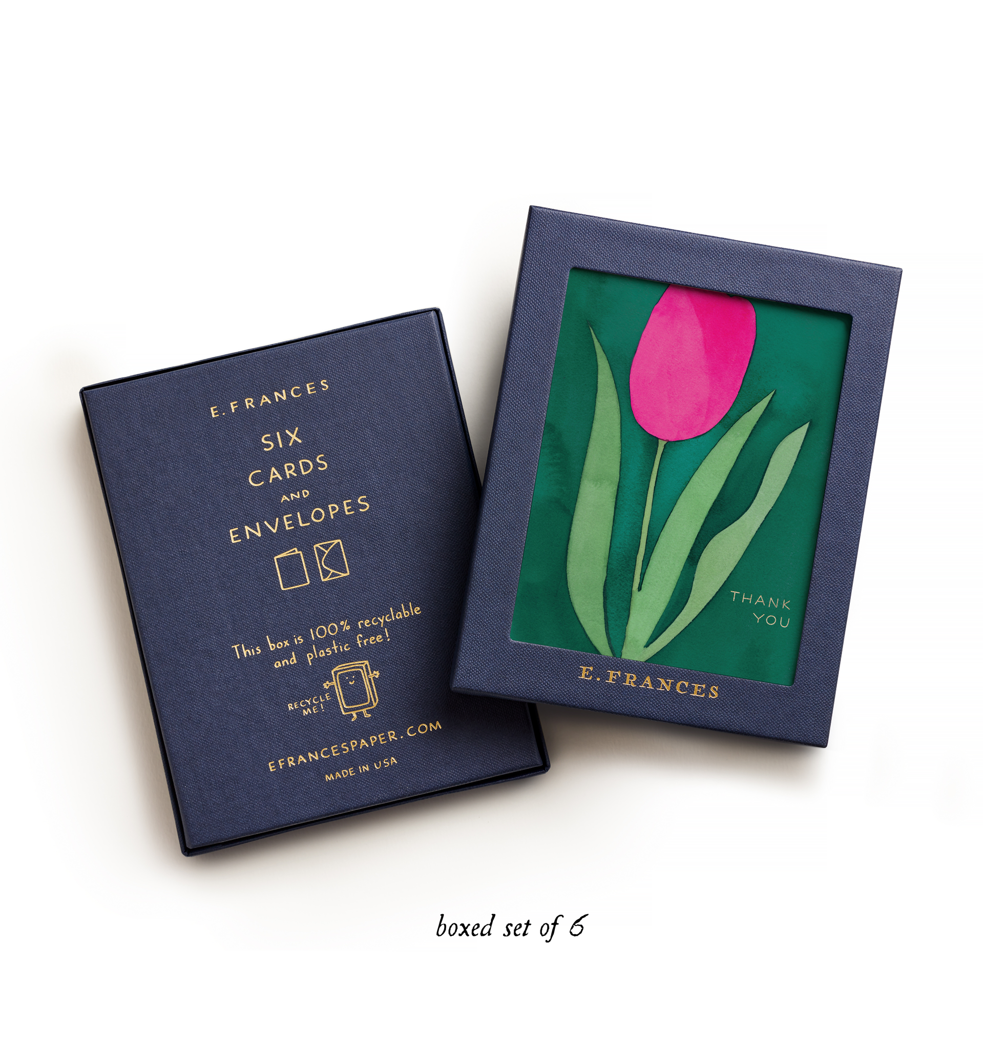 Pink Tulip Thank You Boxed