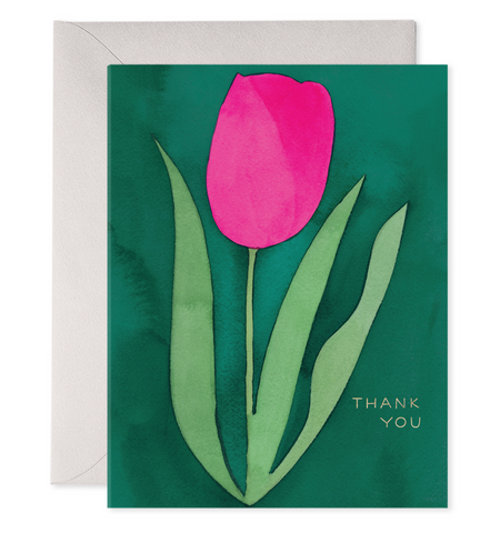 Pink Tulip Thank You Boxed