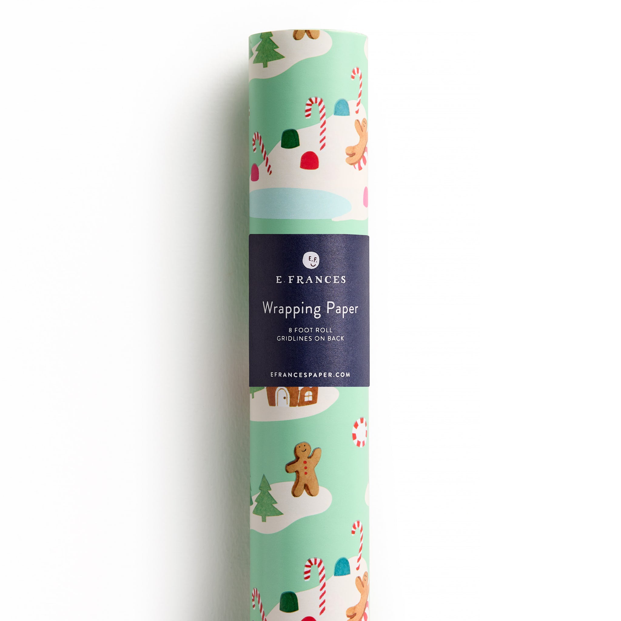 Mint Gingerbread Village Wrapping Paper Roll