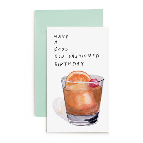 Old Fashioned Birthday Enclosure Card