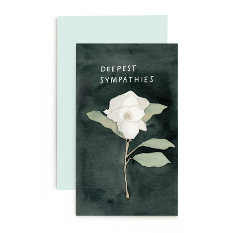 White Flower Enclosure Card