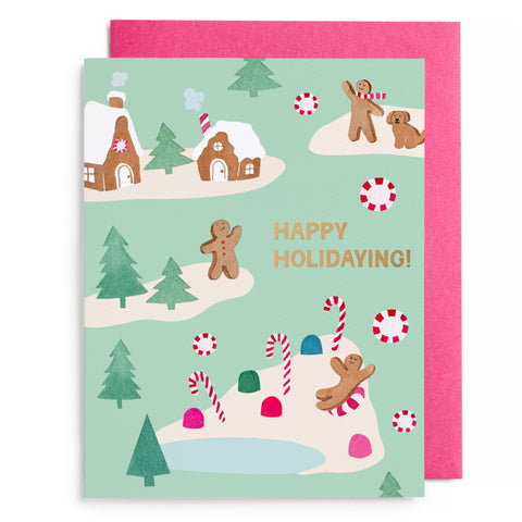 Gingerbread Village Greeting Card