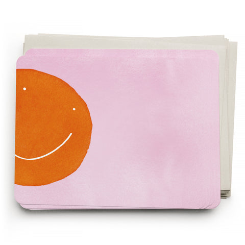 Orange Smiley Flat Notes
