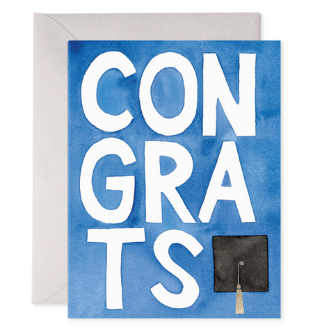 Blue Congrats Grad