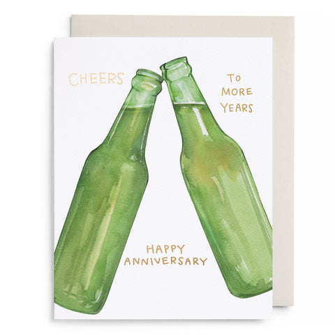 Beer Cheers Anniversary Greeting Card