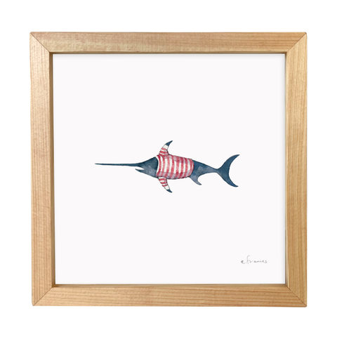 Stripey Swordfish Little Print