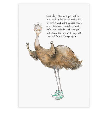 Encouraging Emu Postcard